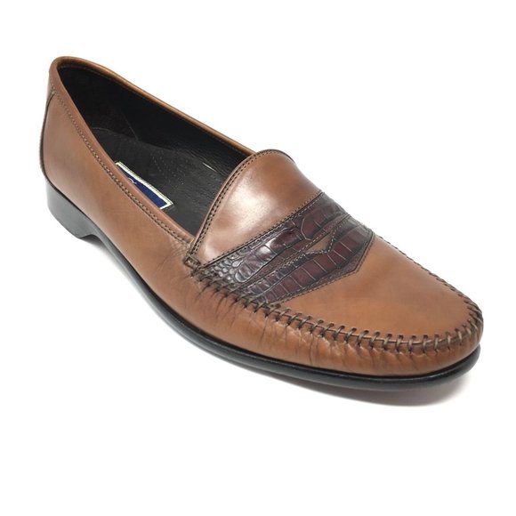 Bragano Cole Haan Loafers Shoes Sz 11.5 Brown Croc main image 5